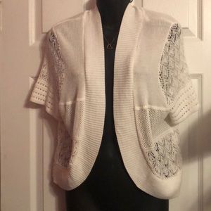 white cardigan